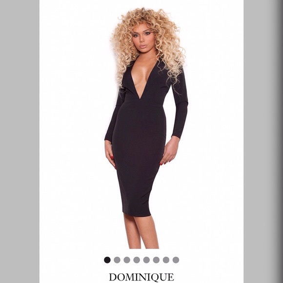 house of cb black dress